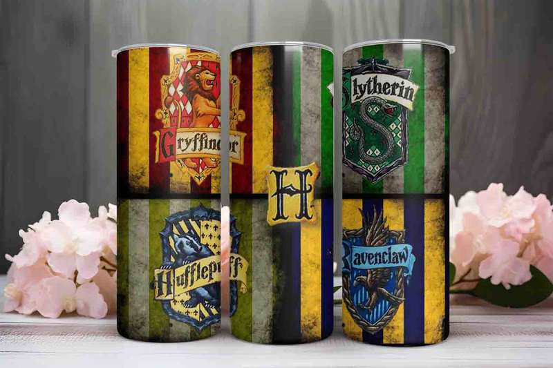 Harry Potter houses 3 tumbler