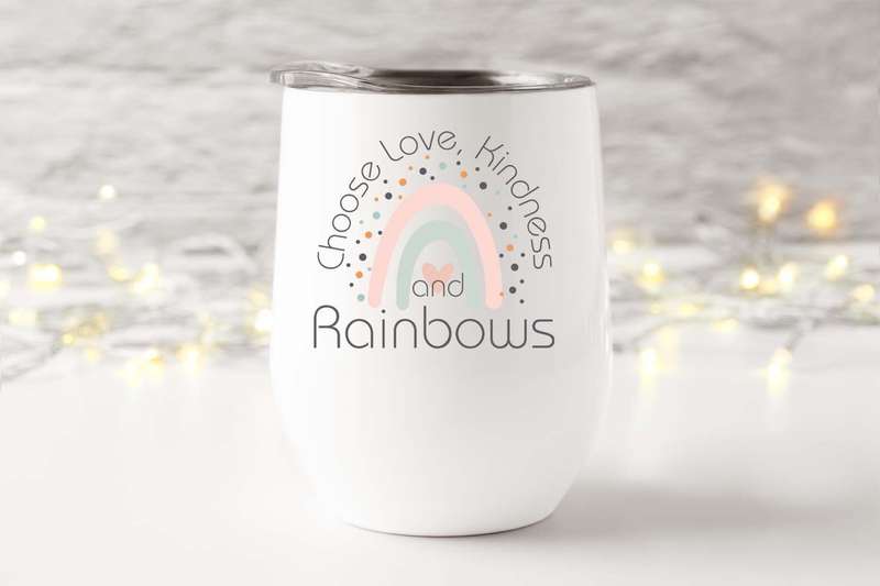 Wine tumbler Choose love kindness