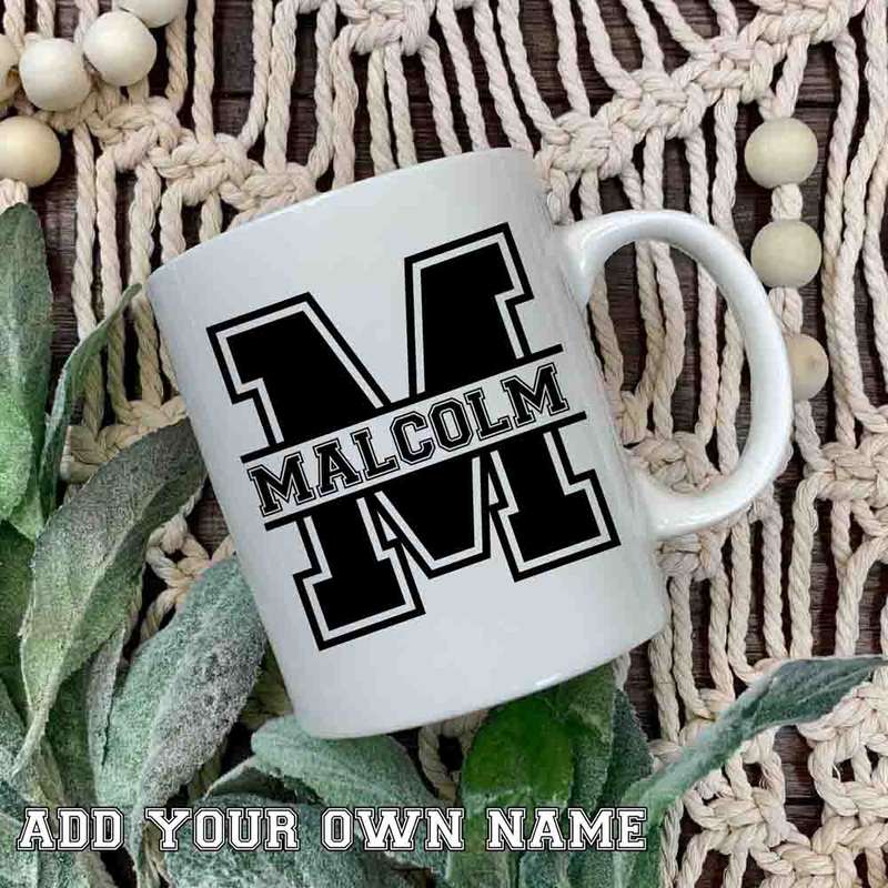 Sport Monogram and name mug
