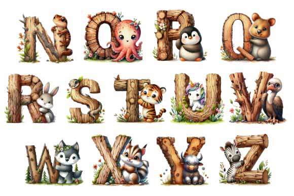 Animal initial and name mug
