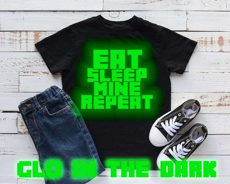 Eat sleep mine repeat minecraft T-shirt