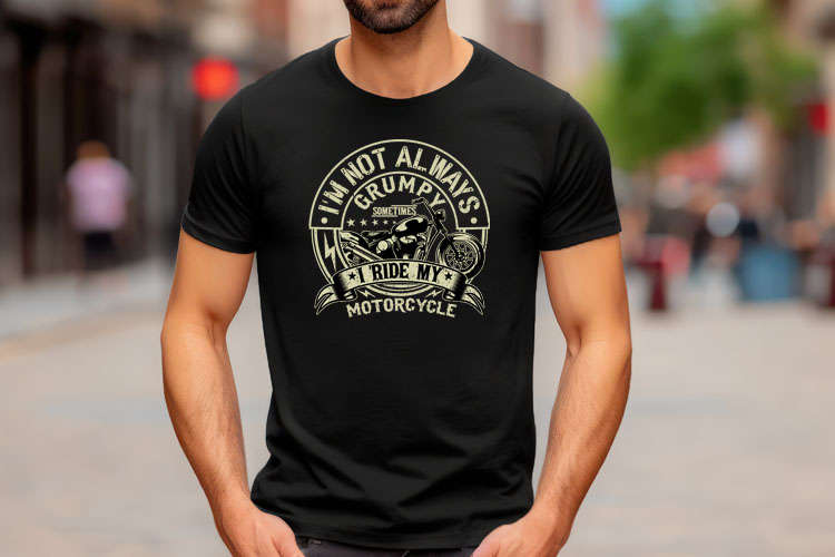 I'm Not Always Grumpy Motorcycle T-shirt
