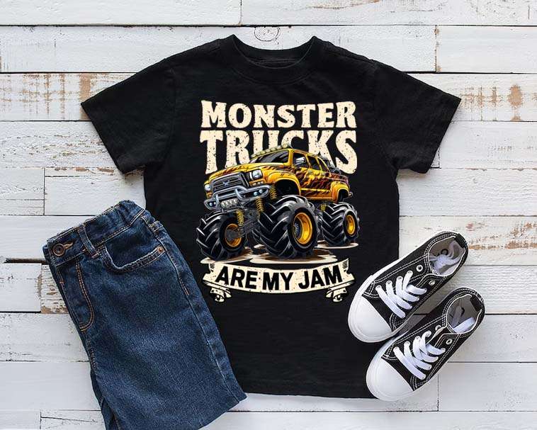Monster trucks are my jam T-shirt 2