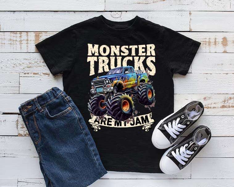 Monster trucks are my jam T-shirt 3