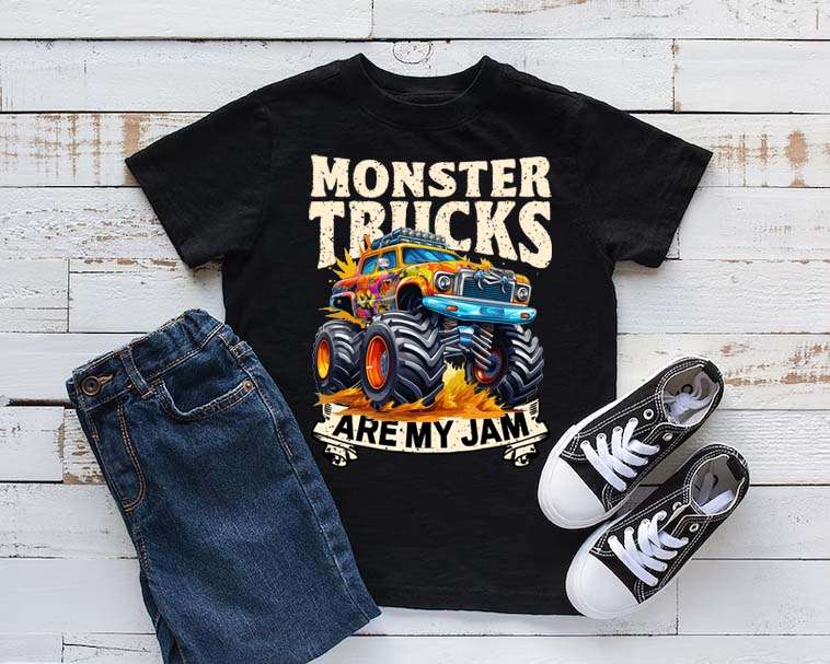Monster trucks are my jam T-shirt 4