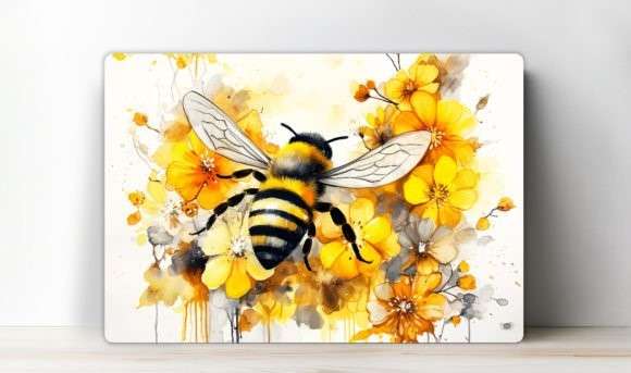 Cutting board with bee