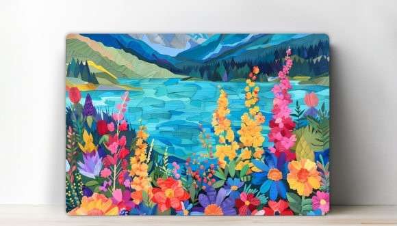 Cutting board with flowers 4