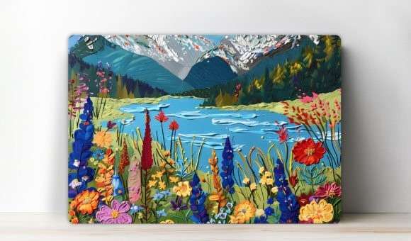Cutting board with flowers 6