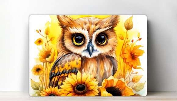 Cutting board with owl