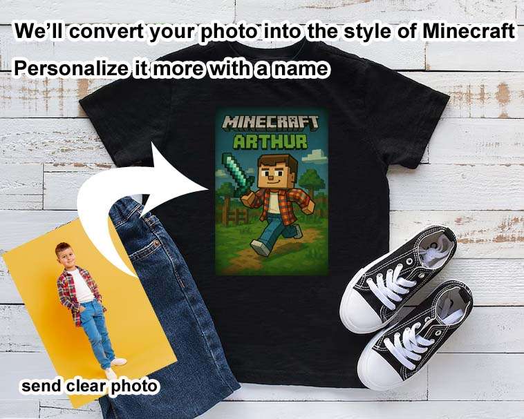 Minecraft personalised T-shirt 1