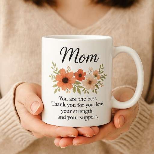 Mom mug with flowers