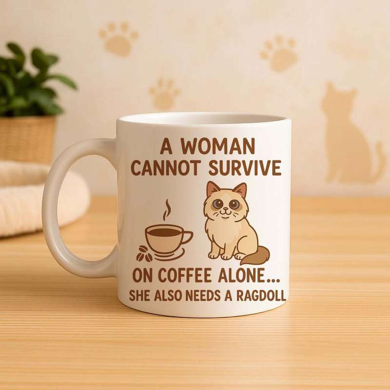 Ragdoll cat Coffee Mug  Coffee Alone Isn't Enough