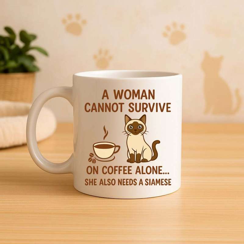 Siamese cat 1 cat Coffee Mug  Coffee Alone Isn't Enough