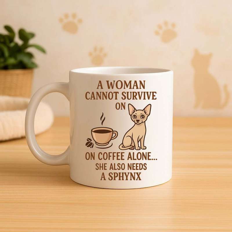 Sphynx cat Coffee Mug  Coffee Alone Isn't Enough (Copy)