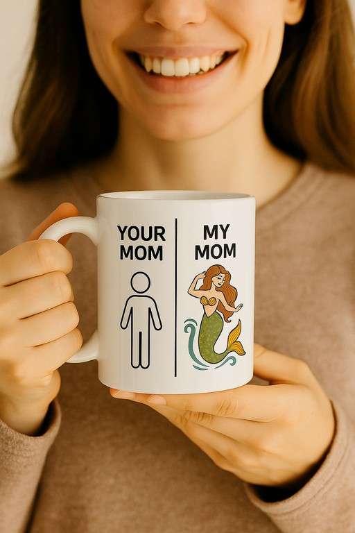 Your Mom My Mom Mermaid mug