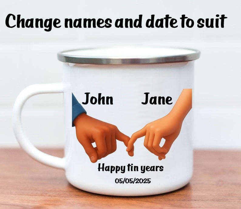 Happy tin years mug hands 2