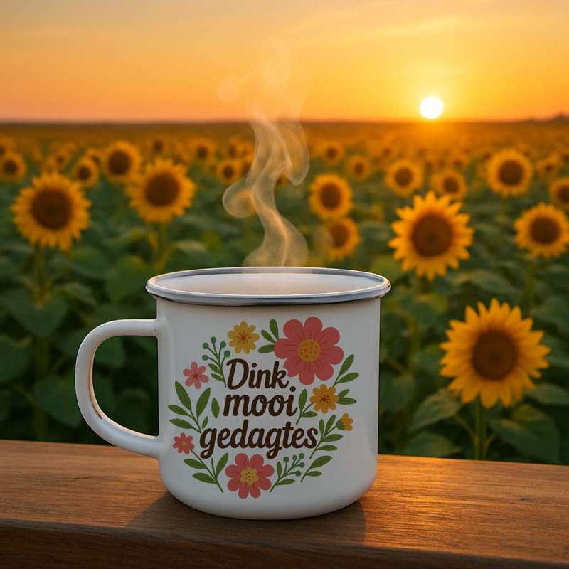 Afrikaans mug-Dink Mooi Gedagtes