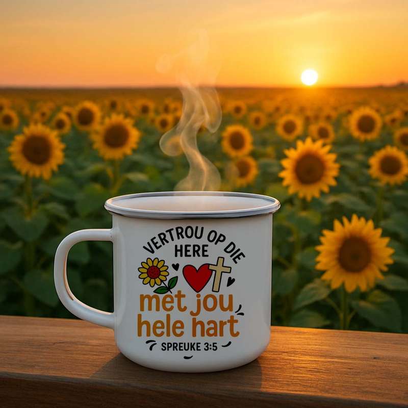 Afrikaans Scripture Mug  Vertrou op die Here