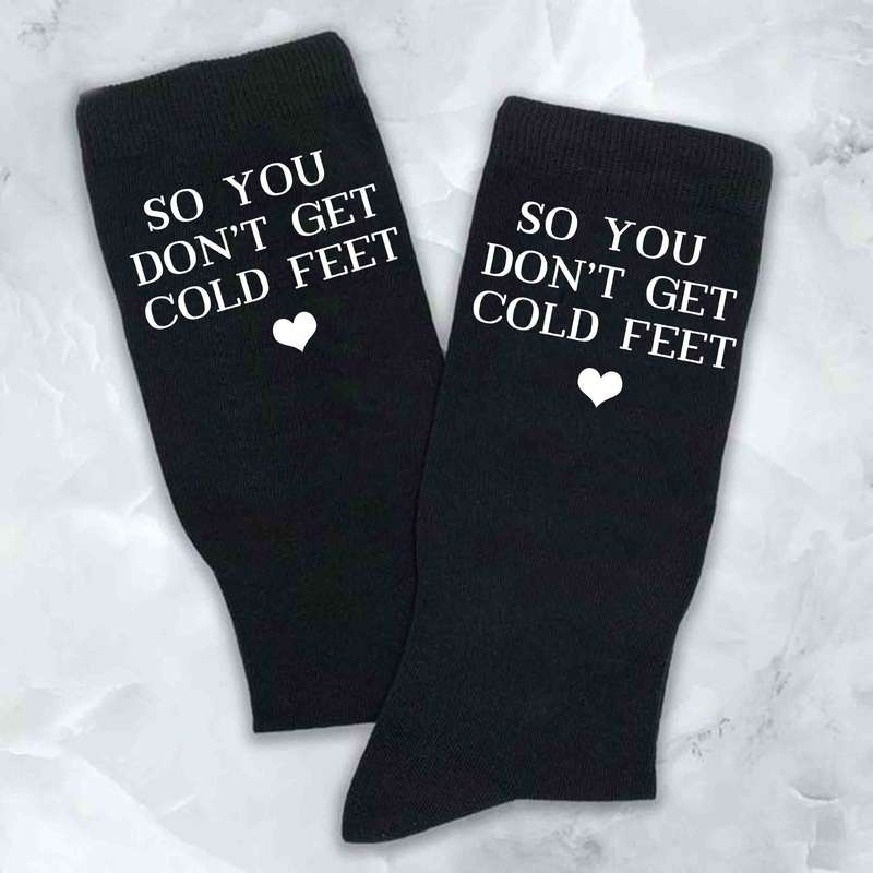 Custom printed wedding socks