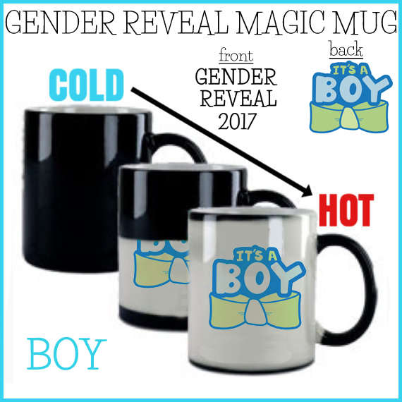 Gender reveal magic mug coffee cup it's a Boy