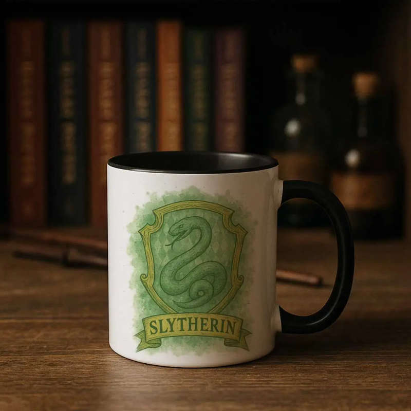 Slytherin House Crest Mug  Ambition & Cunning