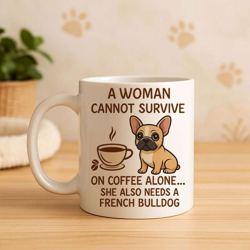 French Bulldog Coffee Mug  Coffee Alone Isn't Enough