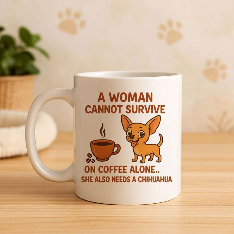 Chihuahua Coffee Mug  Coffee Alone Isn't Enough