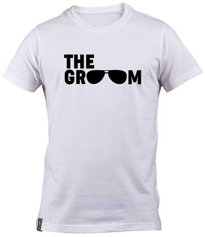 Aviator sunglasses The Groom 100% cotton White T-Shirt