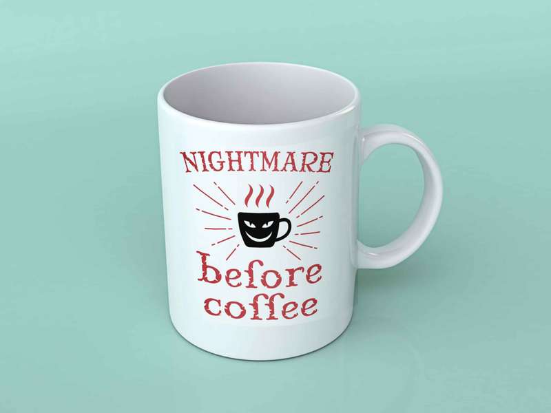 Nightmare before coffee mug