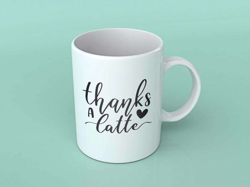 Thanks a Latte coffee mug