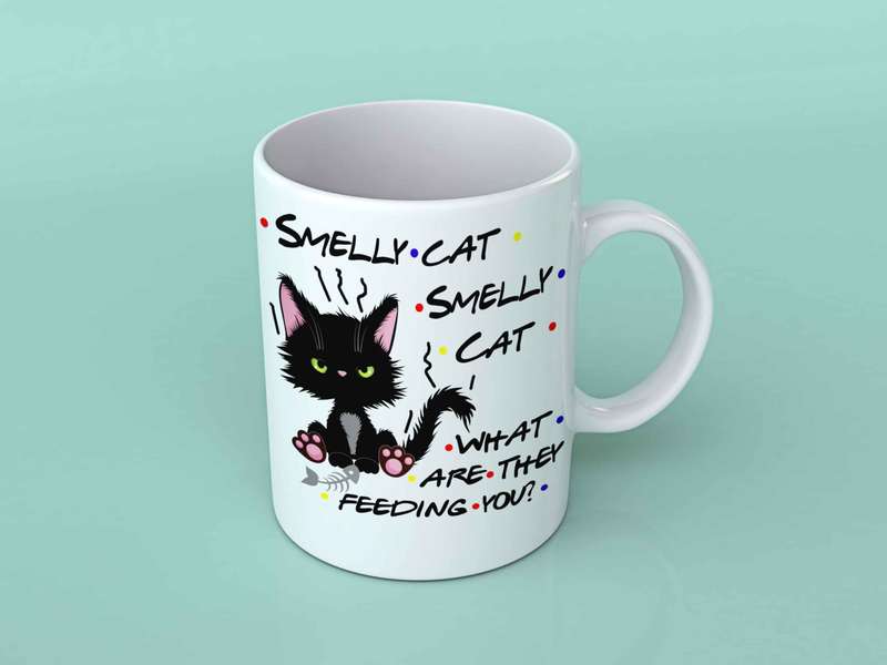 Smelly cat friends coffee mug