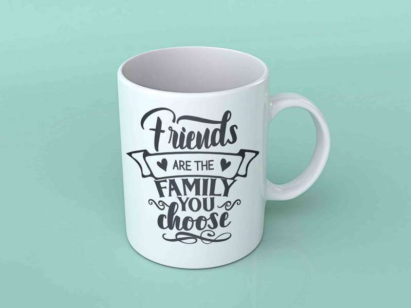 Friends are the family you choose coffee mug