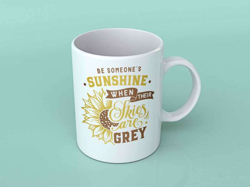 Be someone's sunshine sunflower coffee mug