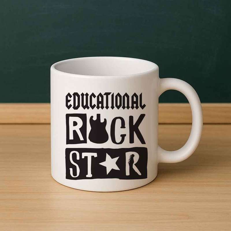 Educational Rockstar  Bold Teacher Mug
