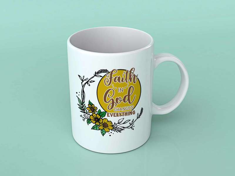 Faith in God coffee mug