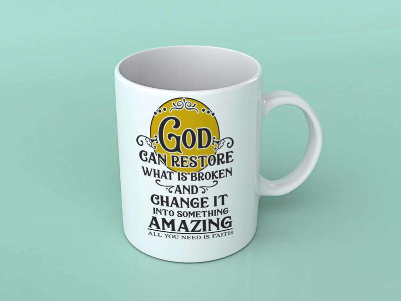 God can restore what is broken Coffee mug