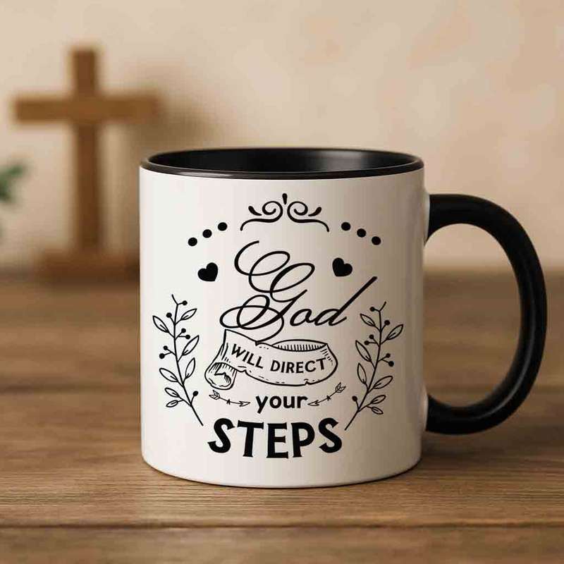 God will direct your steps coffee mug