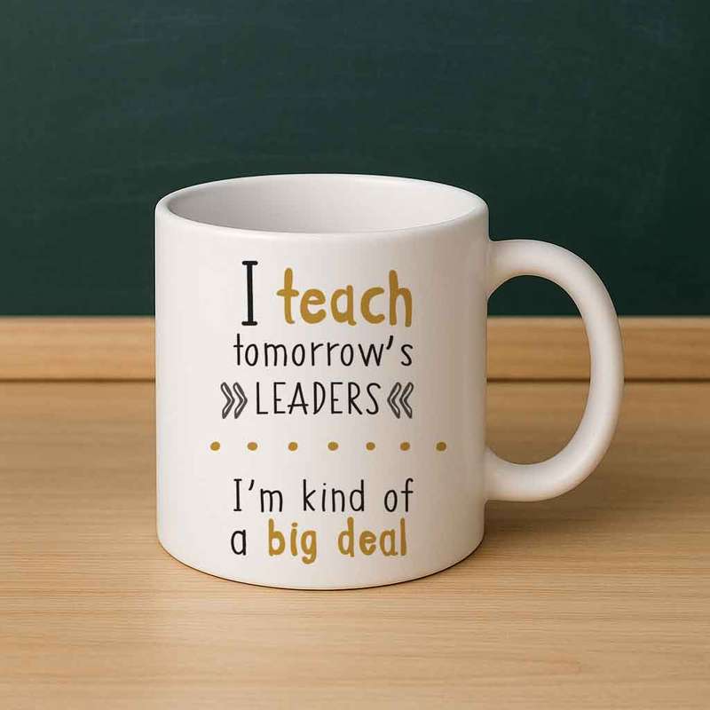 I Teach Tomorrows Leaders  Big Deal Teacher Mug