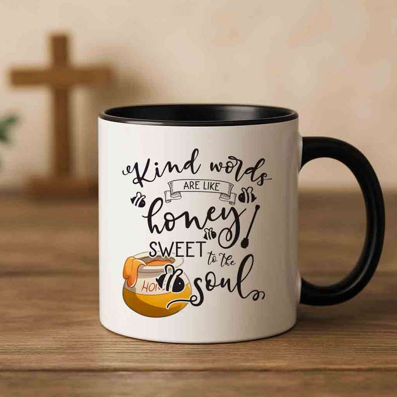 Kind words are like honey coffee mug