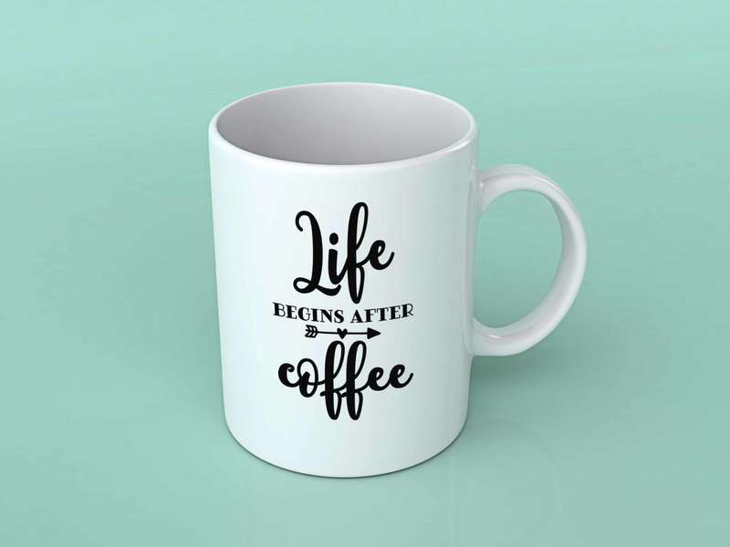 Life begins after Coffee coffee mug 1