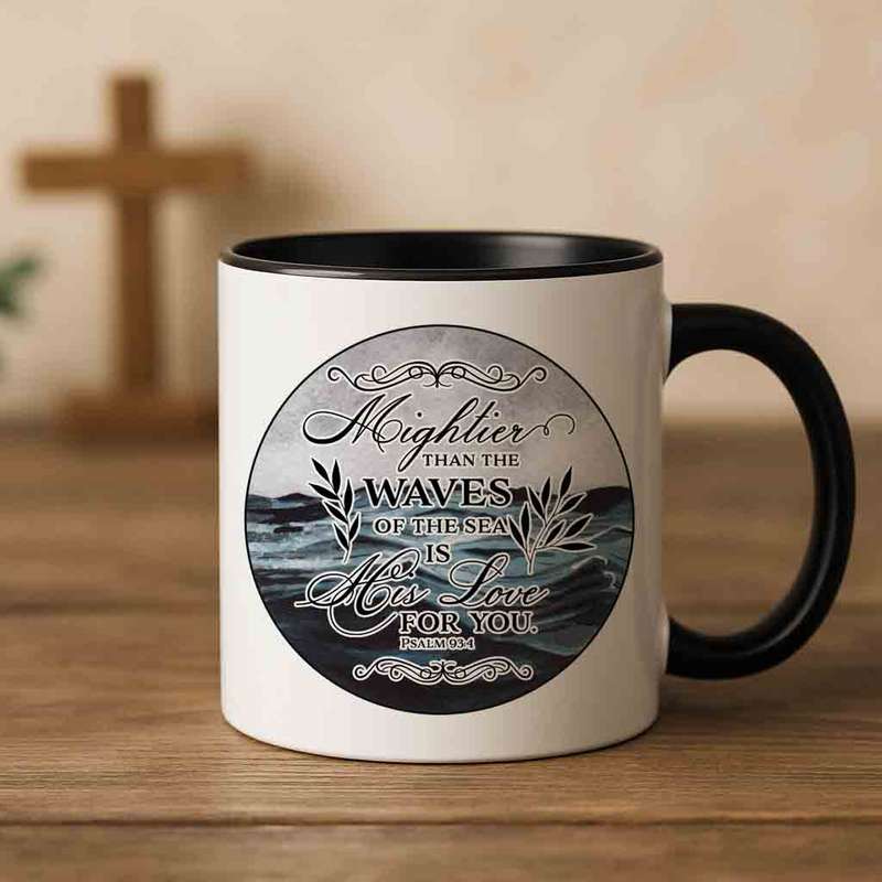 Mightier than the waves coffee mug