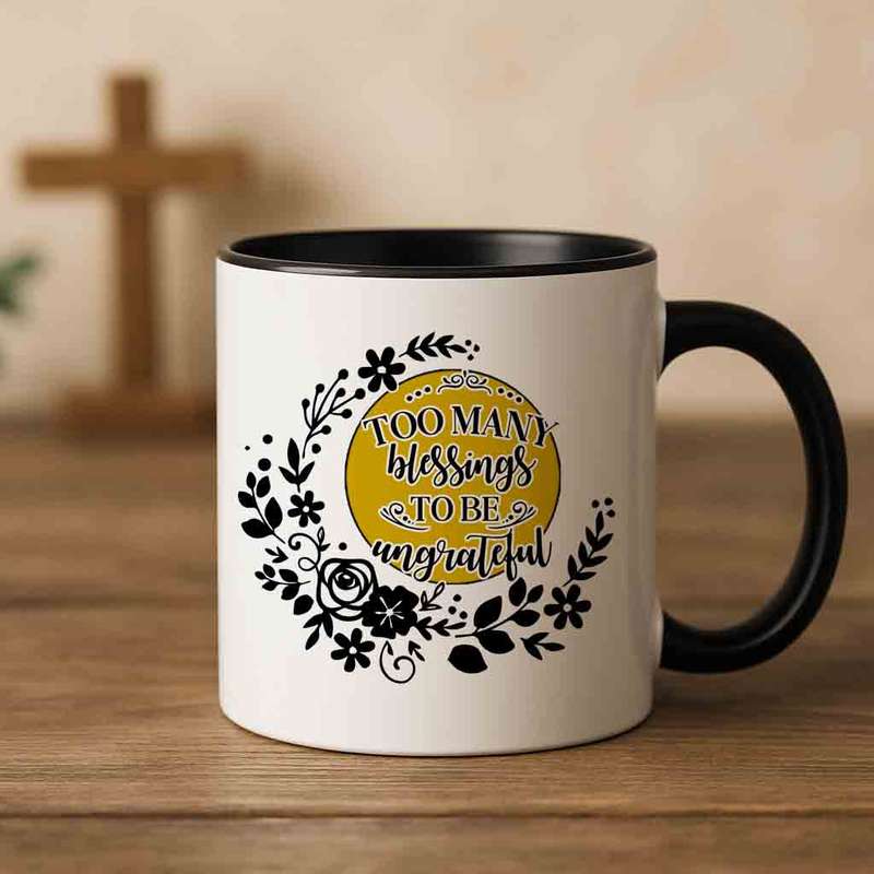 Too many blessings coffee mug