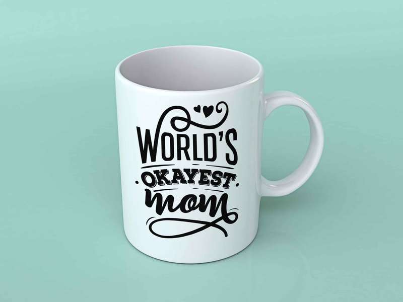 World's Okayest Mom Coffee mug
