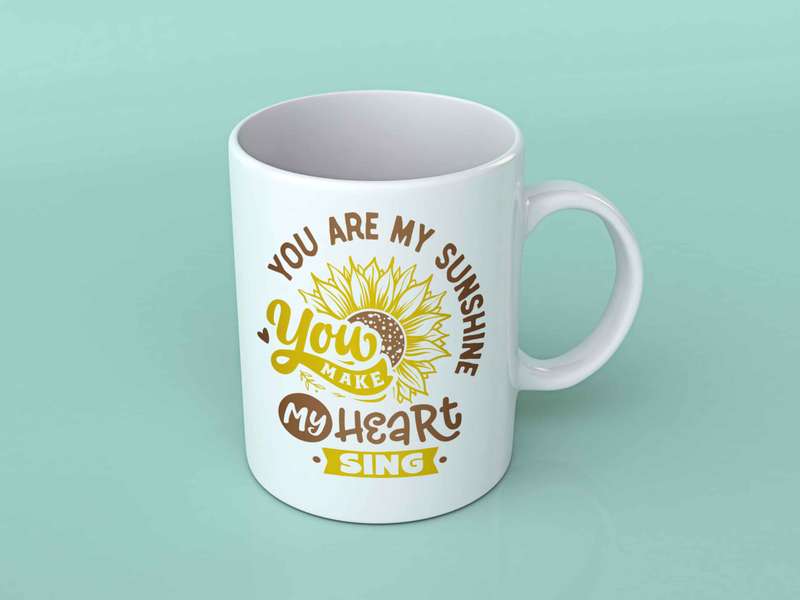 You are my sunshine sunflower coffee mug