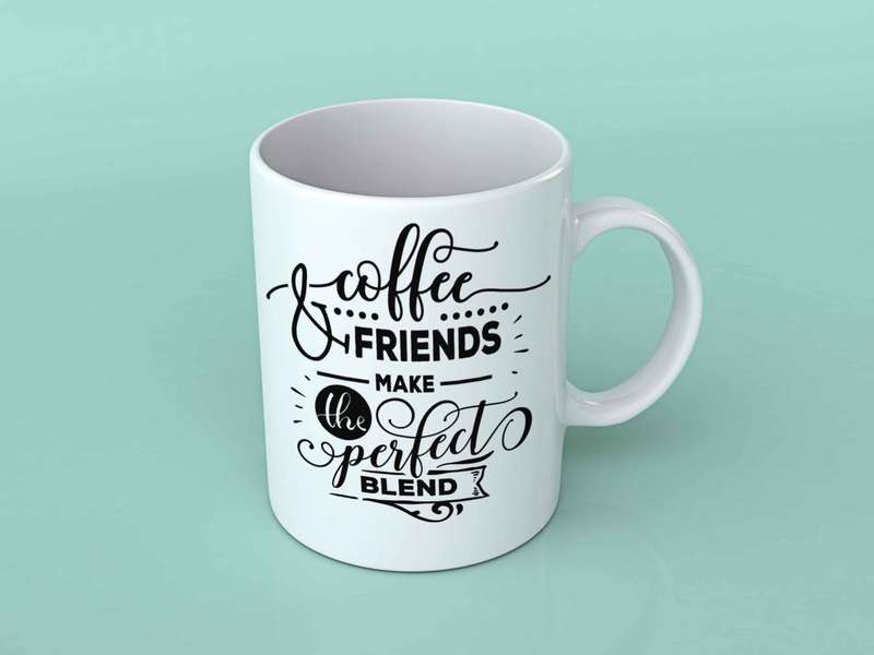 Coffee and friends make the perfect blend coffee mug