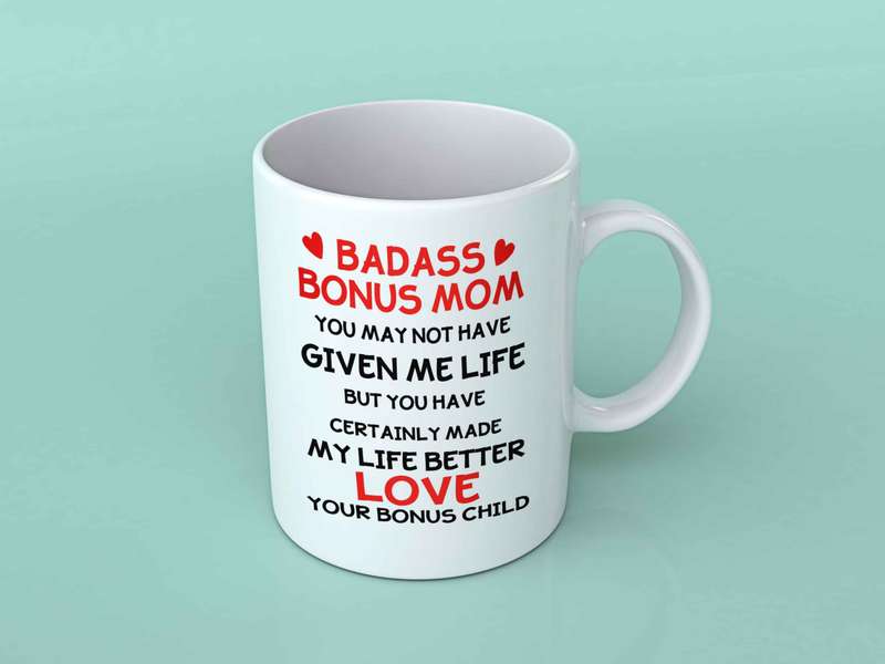 Badass Bonus Mom coffee mug