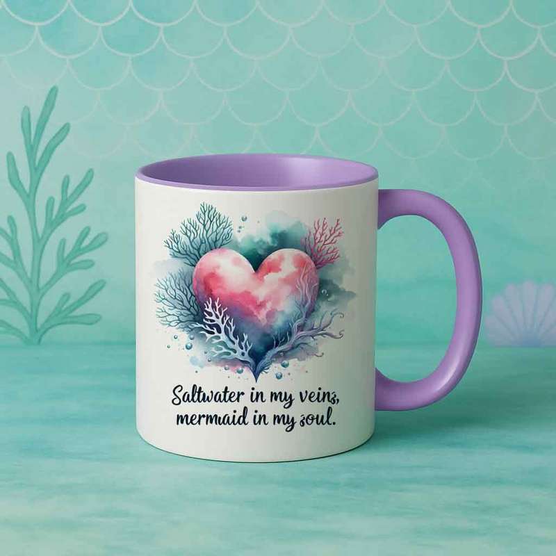 Mermaid Mug  Saltwater in My Veins