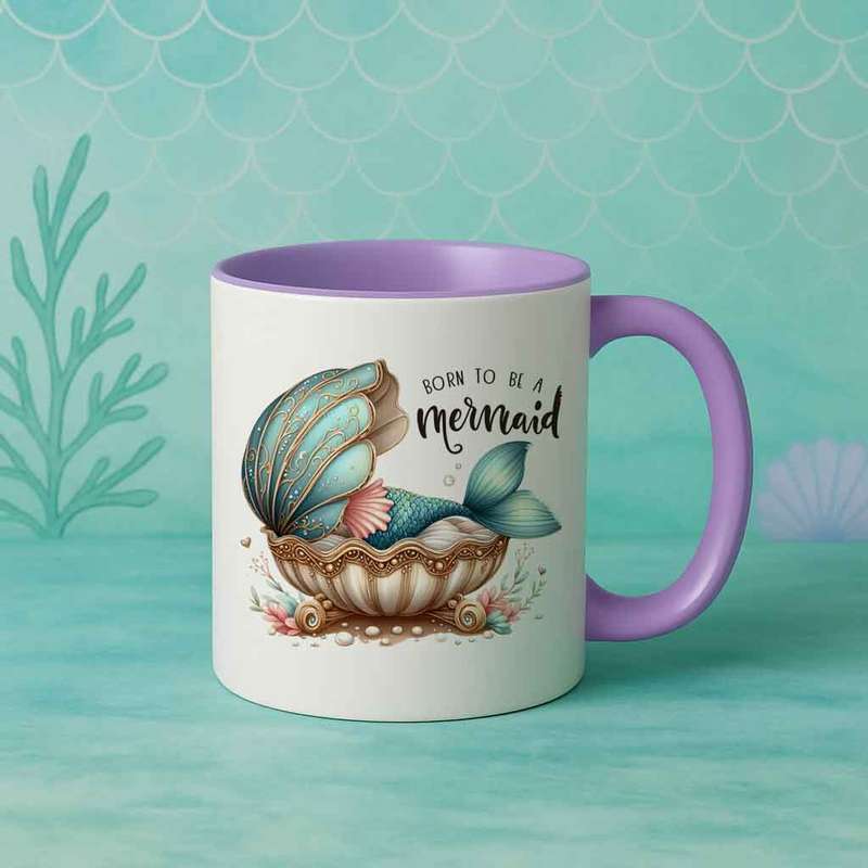 Mermaid Mug  Born to Be a Mermaid