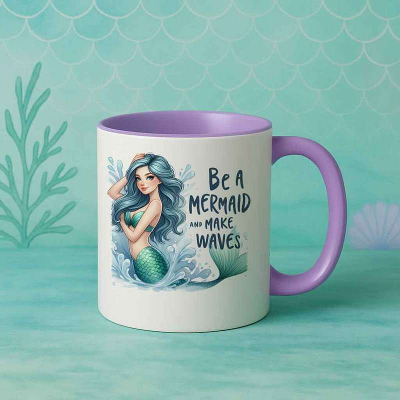 Be a Mermaid and Make Waves mug
