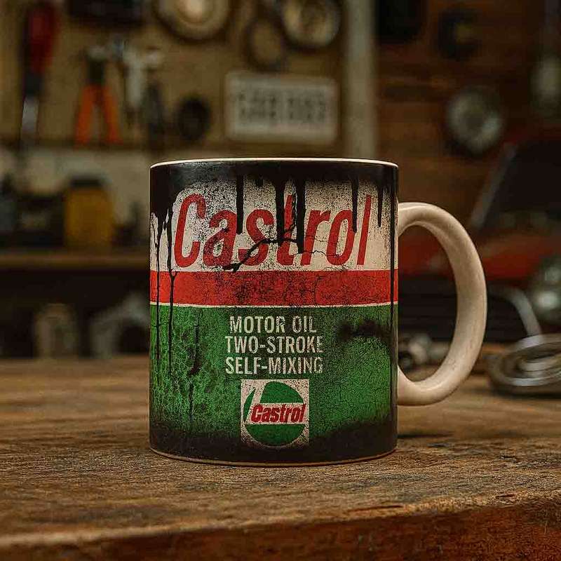 Castrol GTX dirty Oil can retro coffee mug